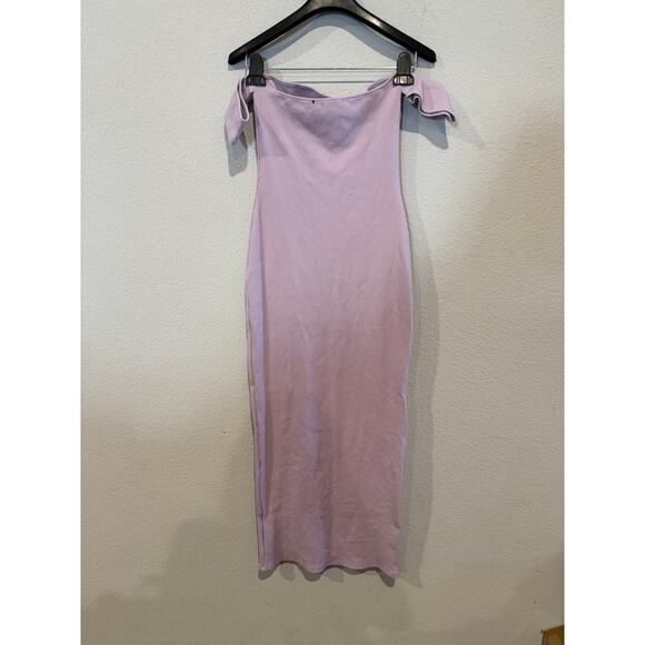Urban Outfitters Spencer Off-the-Shoulder Midi Dress – Lavender,‎ Size S – NWT - Picture 3 of 5
